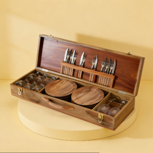 BROCANI ASADO SET 32 PIEZAS CON TABLA Y CUCHILLO