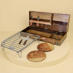 KIT ASADOR 9 PIEZAS (PARRILLA INTEGRADA)