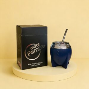 MATE PAMPA TRADICIONAL BOCA CERRADA CON BOMBILLA