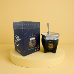 MATE TRADICIONAL AFA BOCA ABIERTA CON BOMBILLA