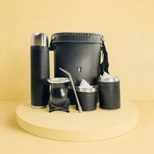 SET MATERO RÍGIDO PREMIUM CON MATE URUGUAYO BOCA ANCHA