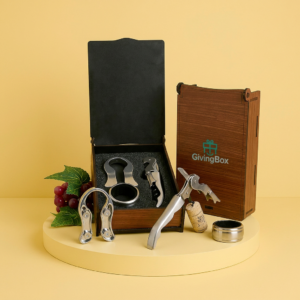 SET VINO PLATA 3 ACCESORIOS